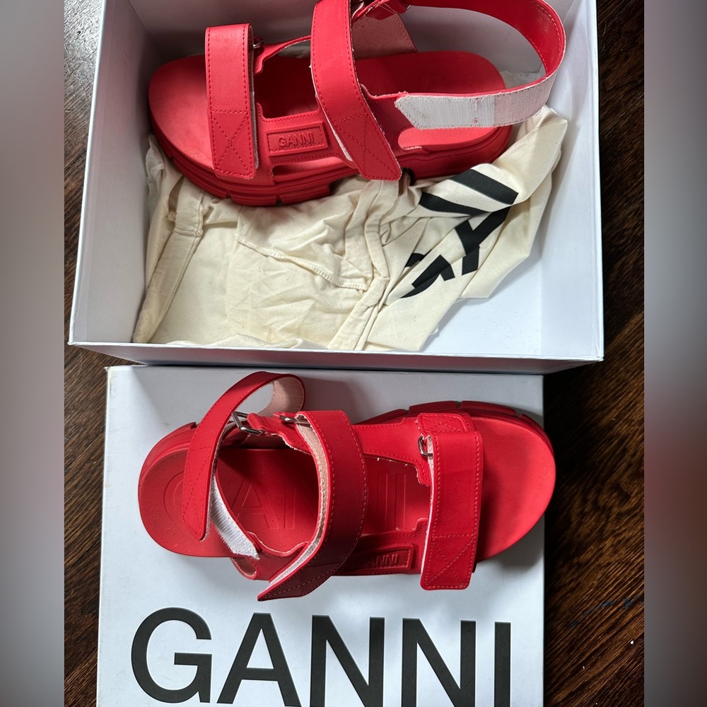 Ganni sandals worn once